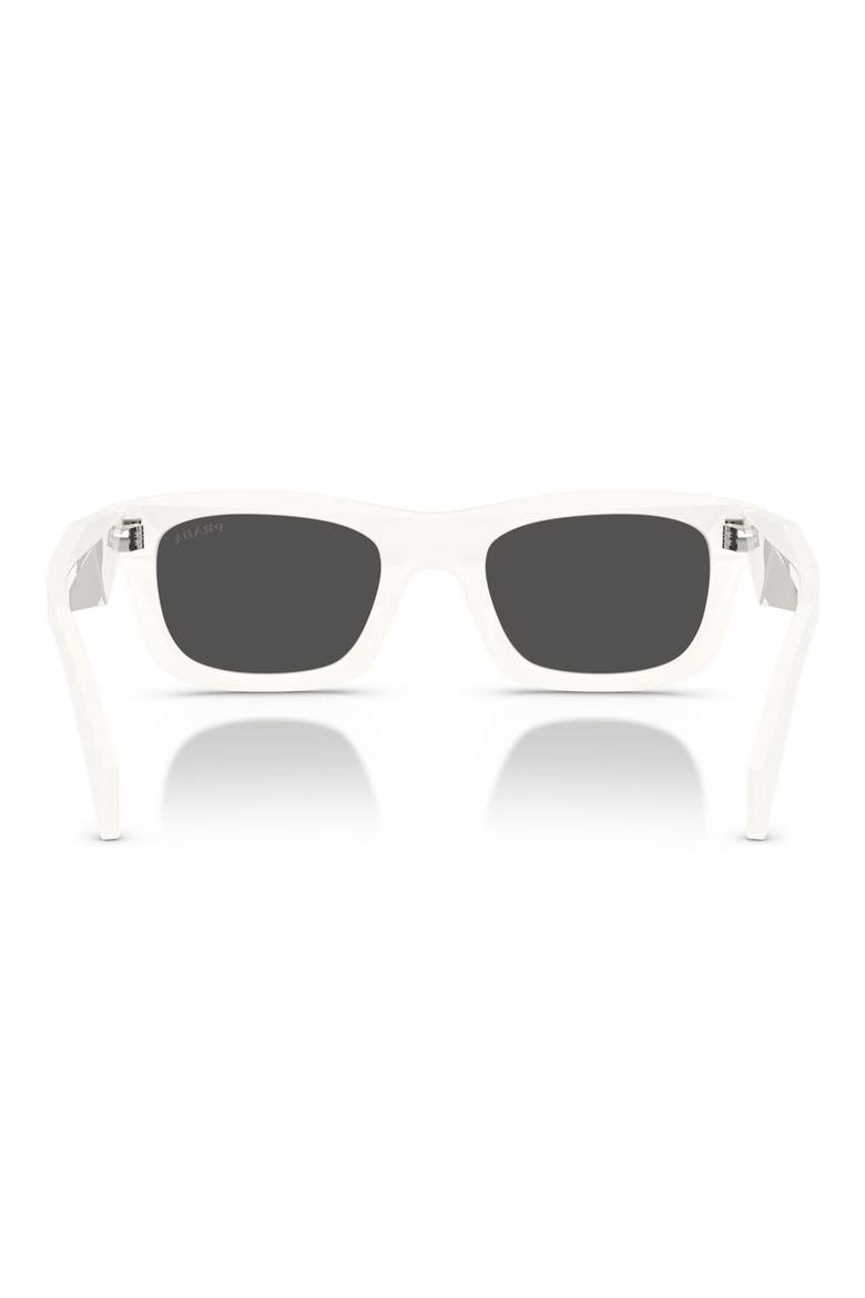 53mm Pillow Sunglasses, Alternate, color, TALC / DARK GREY