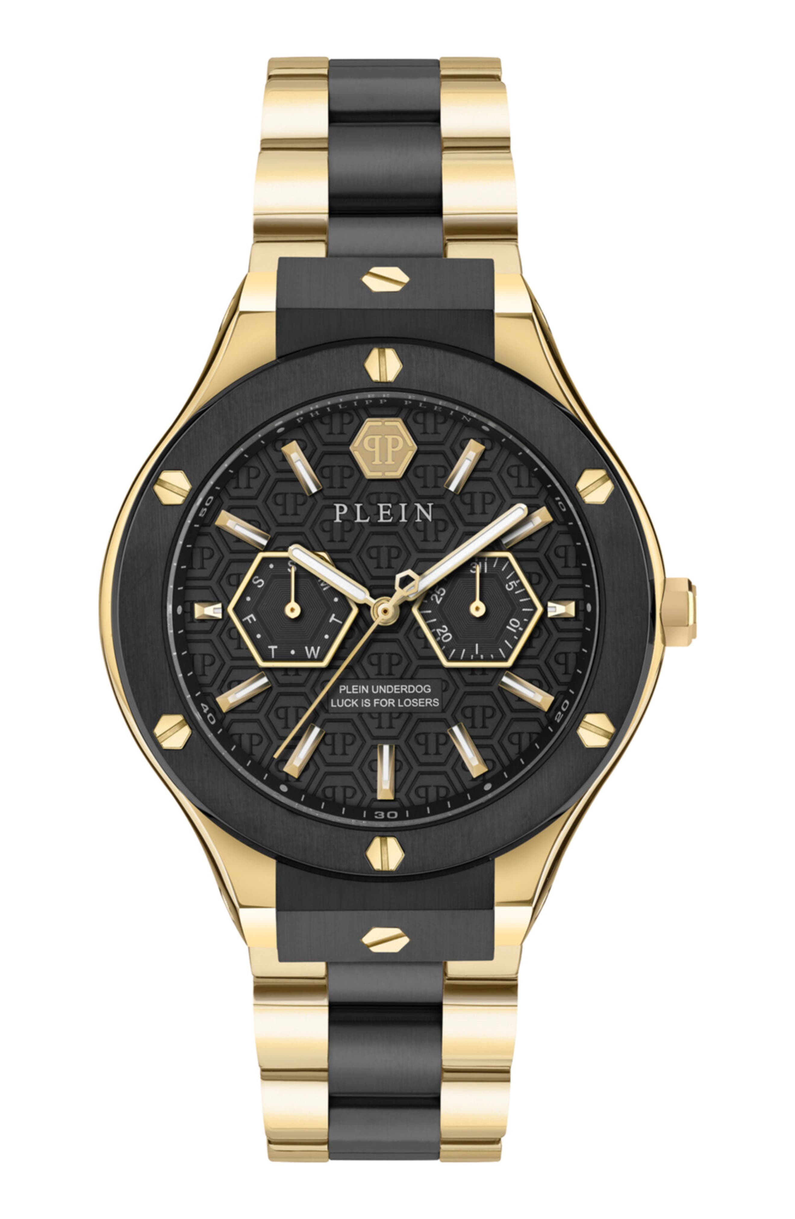Plein Underdog Multifunction Quartz Bracelet Watch, 44mm
