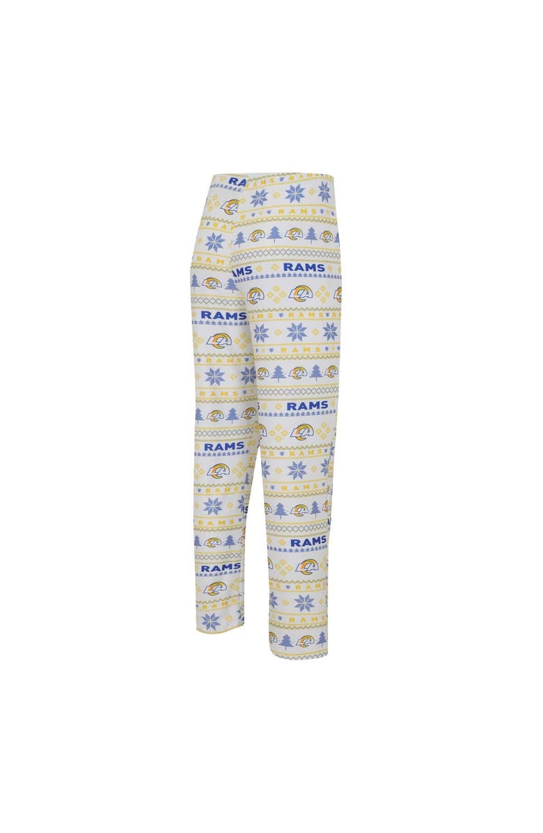 CONCEPTS SPORT Men's Concepts Sport White/Royal Los Angeles Rams Tinsel Raglan Long Sleeve T-Shirt & Pants Sleep Set, Alternate, color, White