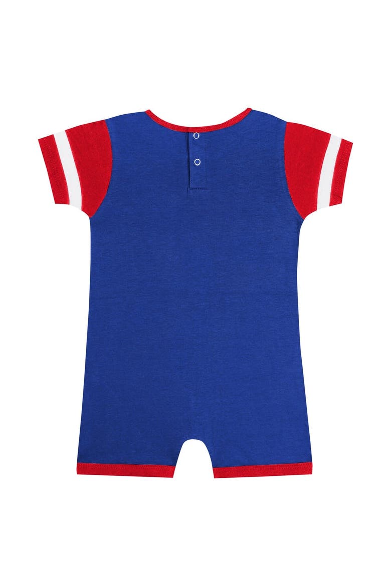 Infant Royal Chicago Cubs Fast Pitch Romper, Alternate, color, Royal