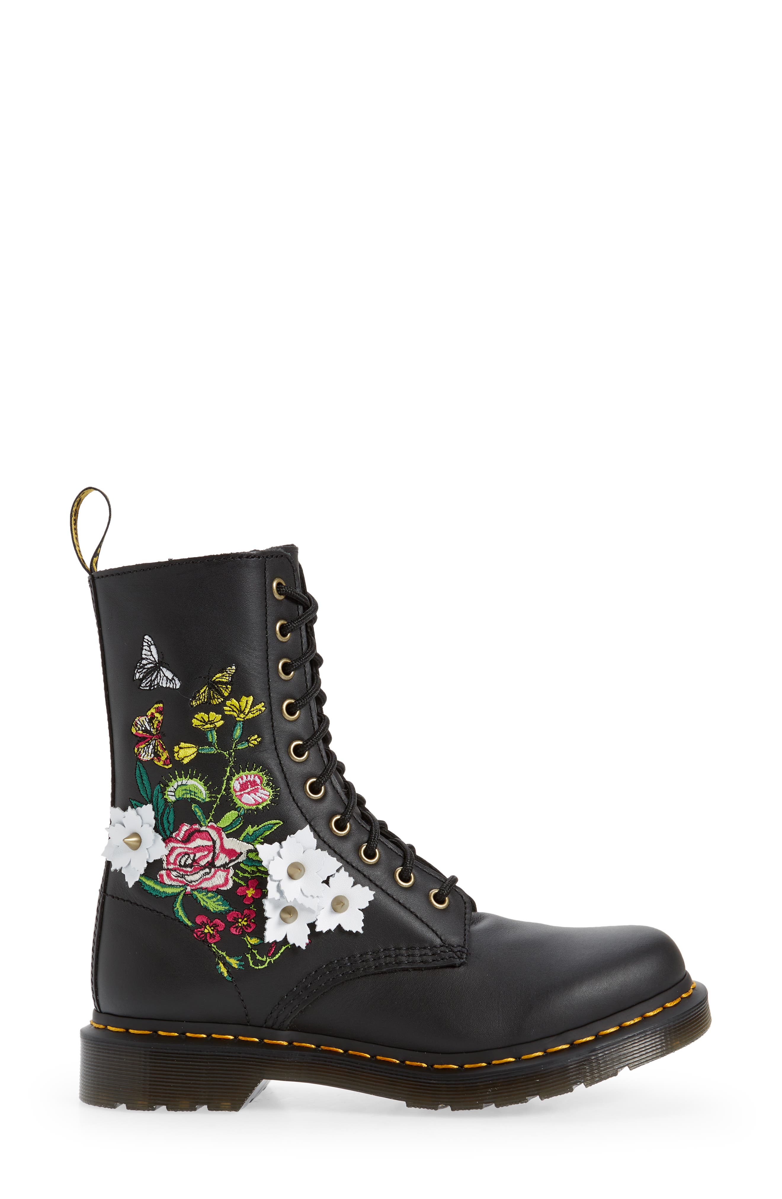 Dr. Martens 1490 Floral Bloom Combat Boot, Alternate, color, 
