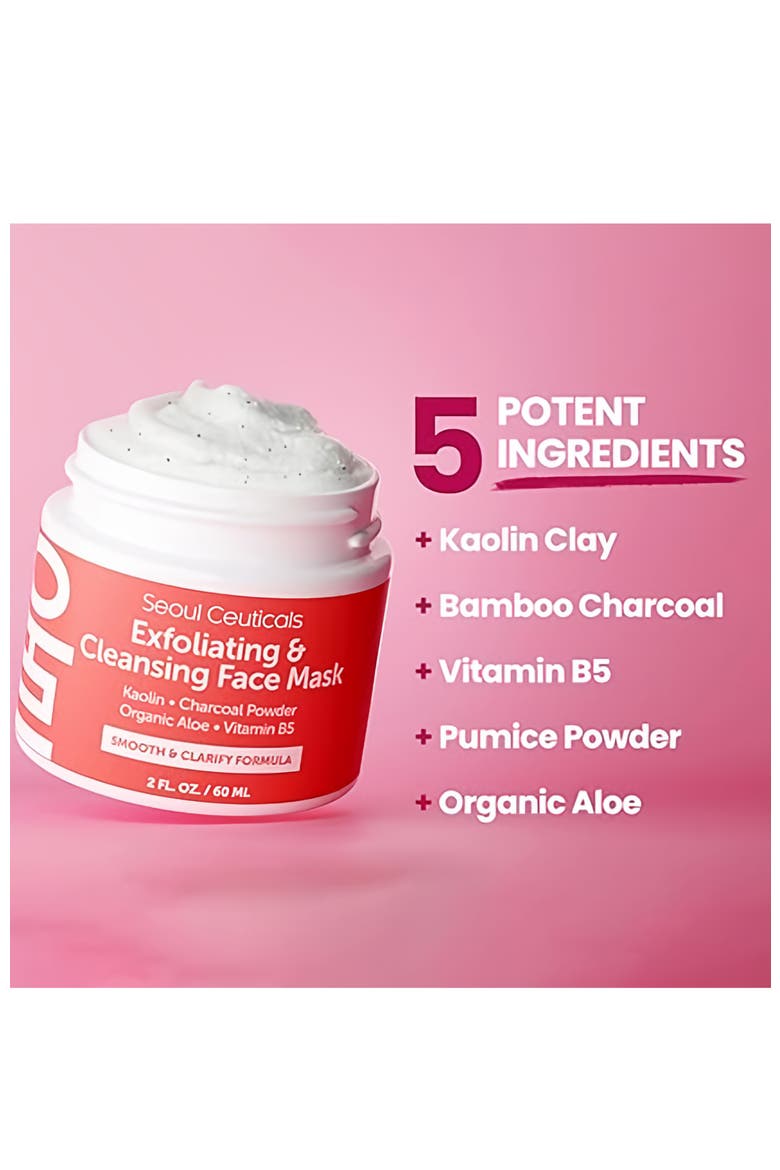 Exfoliating & Cleansing Korean Face Mask, Alternate, color, Clear