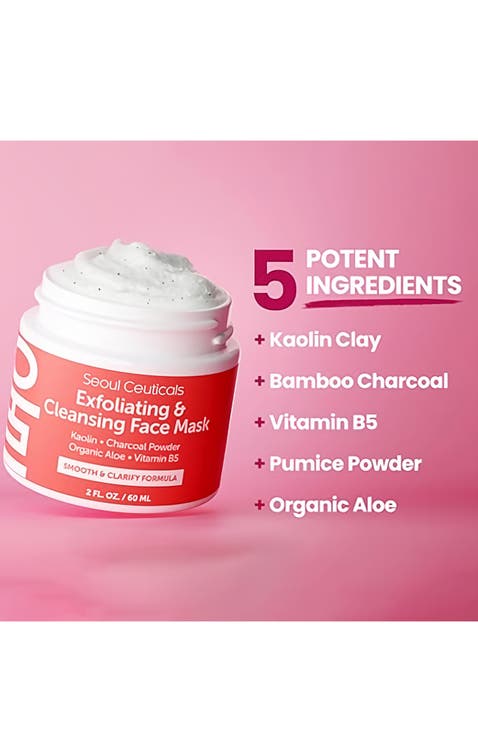 Exfoliating & Cleansing Korean Face Mask