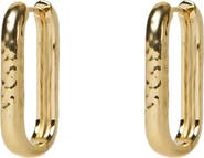 Argento Vivo Sterling Silver Oblong Hoop Earrings