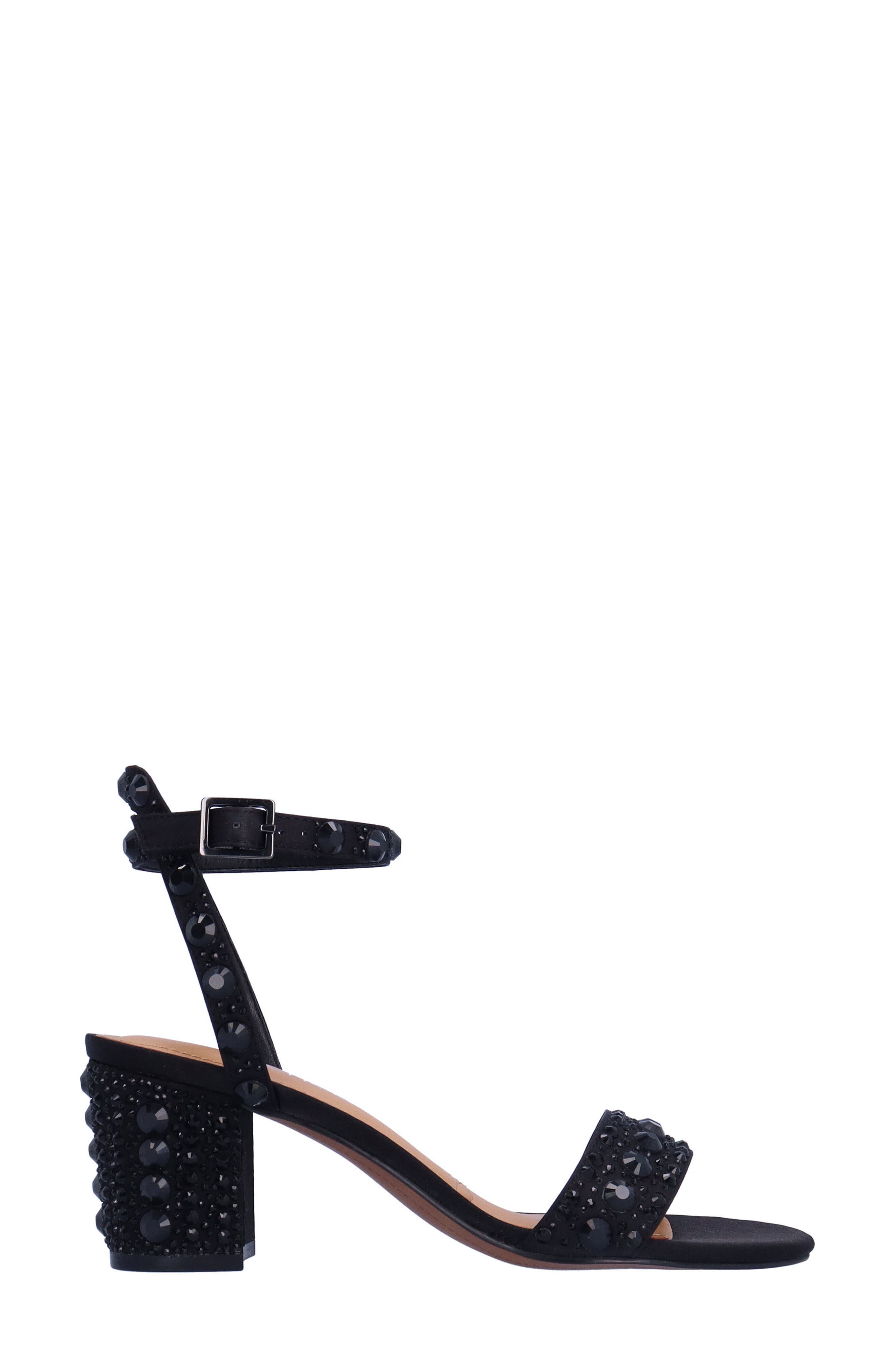 J. Reneé Evelina Ankle Strap Sandal, Alternate, color, Black