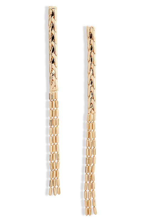 Wheat Chain Fringe Drop Earrings