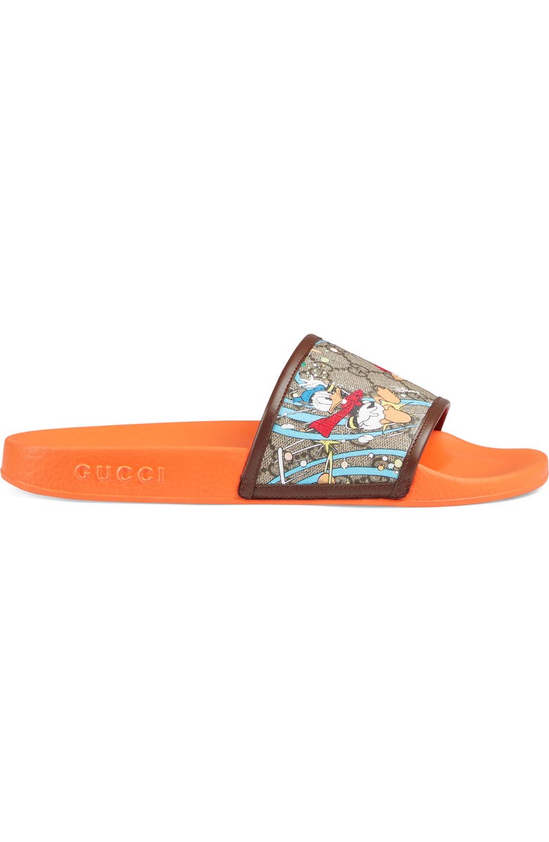 Gucci x Disney Pursuit Donald Duck Slide Sandal, Alternate, color,