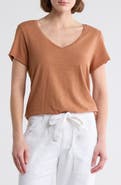 Sanctuary Carefree Organic Cotton Blend V-Neck T-Shirt