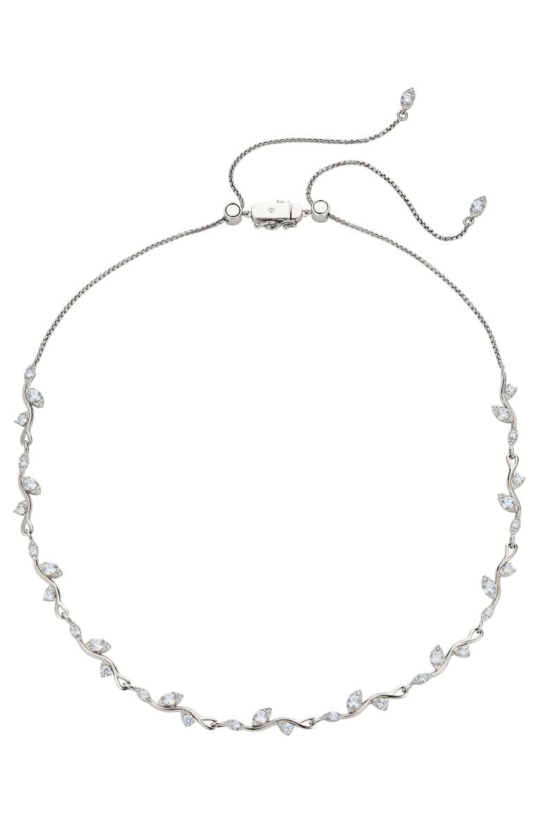 Nadri Whimsy Cubic Zirconia Vine Collar Necklace, Main, color, 