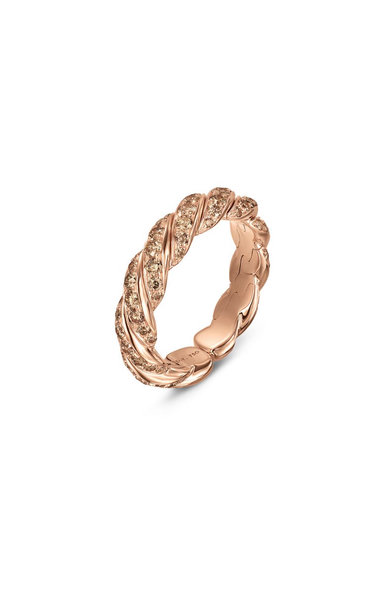 David Yurman Sculpted Cable Flex Band Ring, Alternate, color, Gold