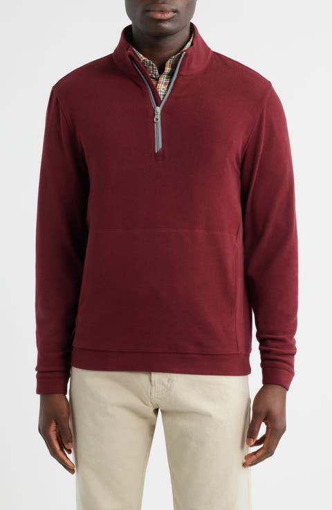 Mock Neck Stretch Fleece Half Zip Pullover
