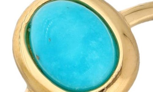 Ys Gems Arizona Turquoise Bezel Ring In Blue