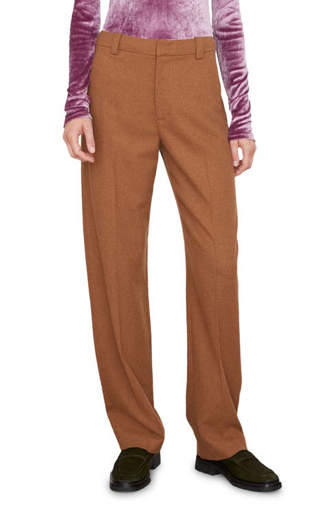 Flannel Straight Leg Pants