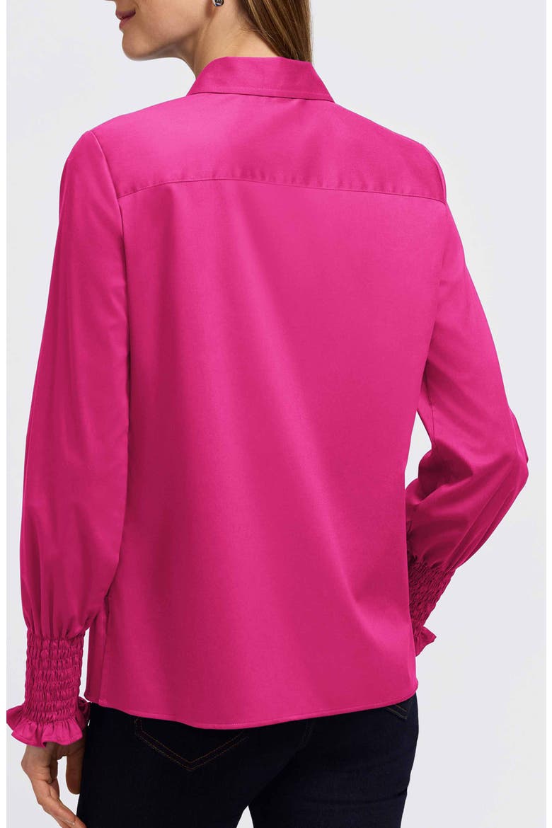 Avril Matte Sateen Button-Up Shirt, Alternate, color, PINK TOURMALINE