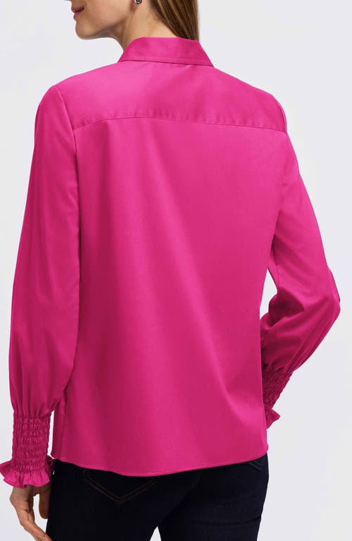 Foxcroft Avril Matte Sateen Button-up Shirt In Pink