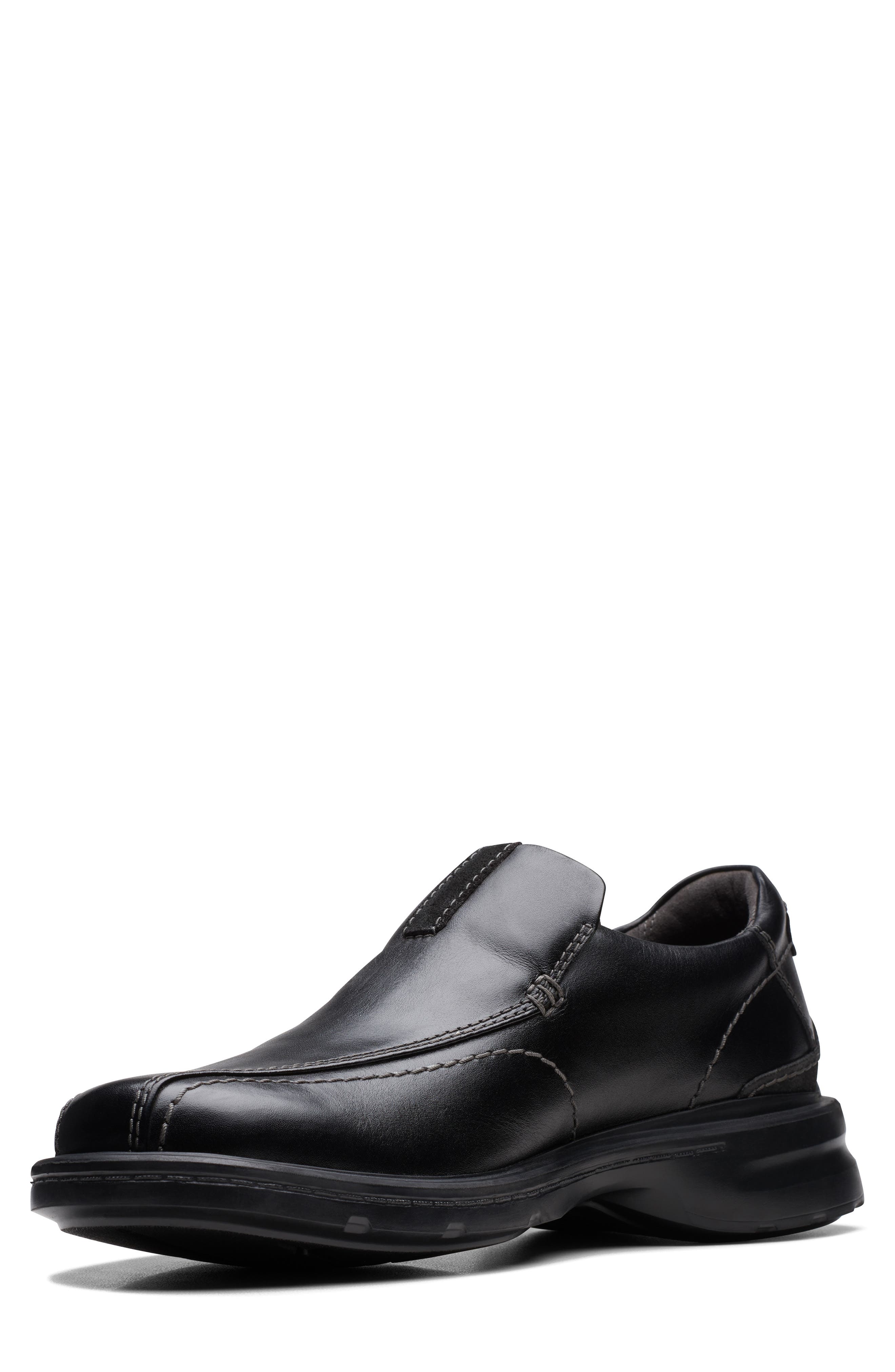 Gessler Leather Loafer, Alternate, color, BLACK LEATHER