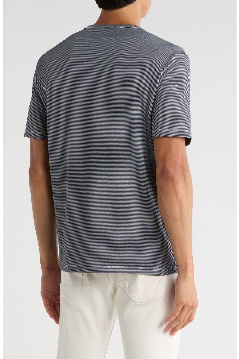 Feeder Stripe Crewneck T-Shirt, Alternate, color, COASTAL/ WHITE