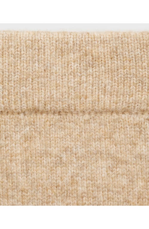 Mango Sweater Knit Miniskirt In Medium Brown