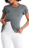 Accouchée Handy Crossover Short Sleeve Cotton Maternity/Nursing Top