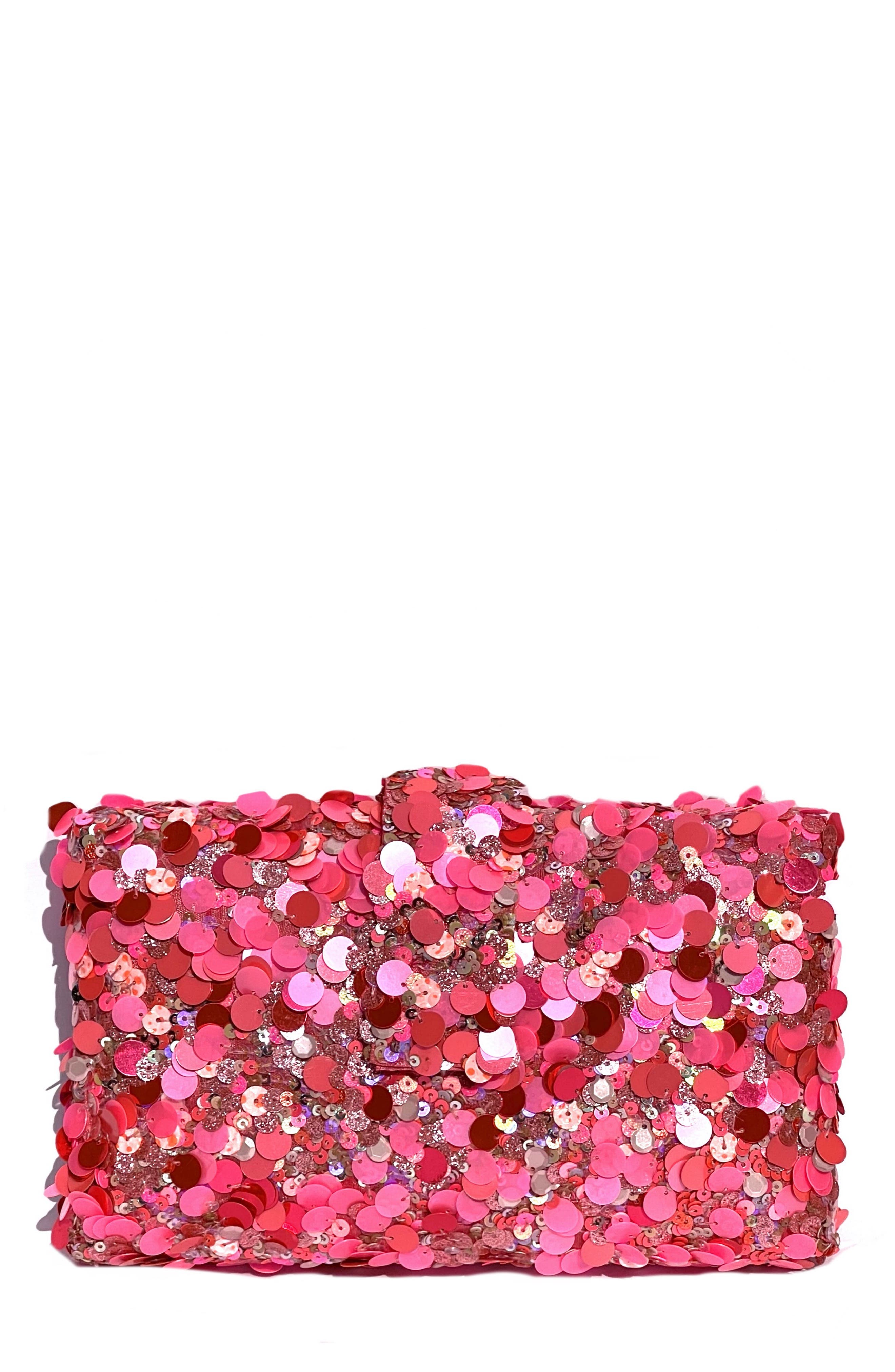 Simitri Fusion Sequin Kitsch Clutch, Main, color, 