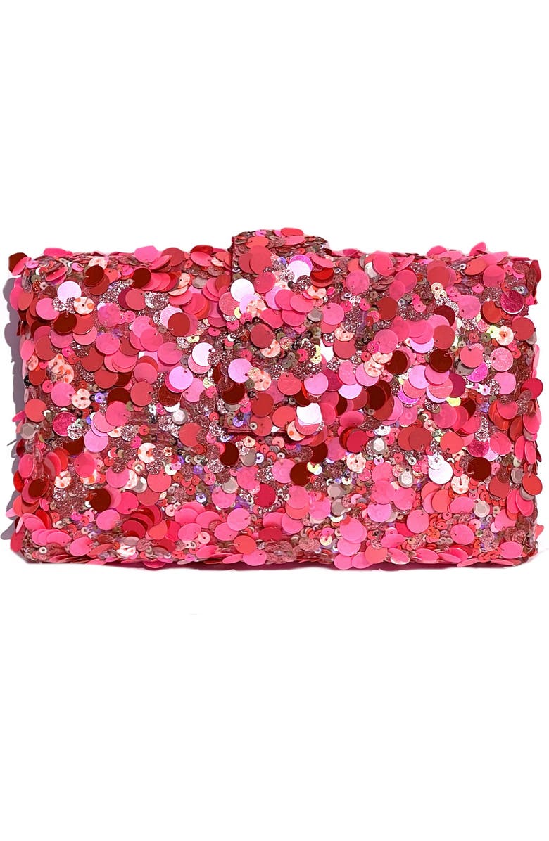 Simitri Fusion Sequin Kitsch Clutch, Main, color,