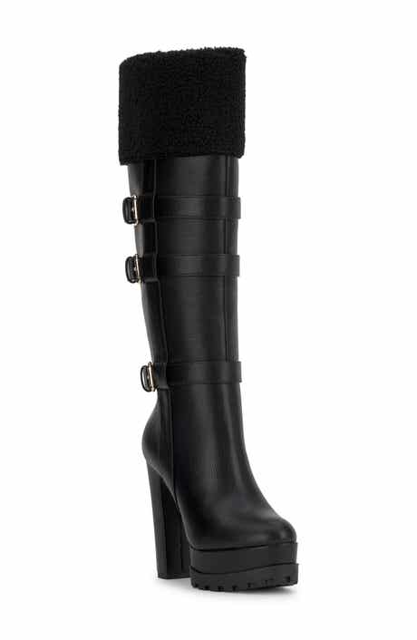 Jessica Simpson Imerald Faux Shearling Knee High Platform Boot