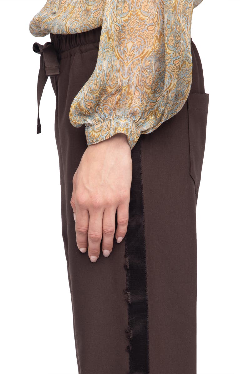 Zadig & Voltaire Poma Tailleur Drawstring Pants, Alternate, color, Dark Chocolate