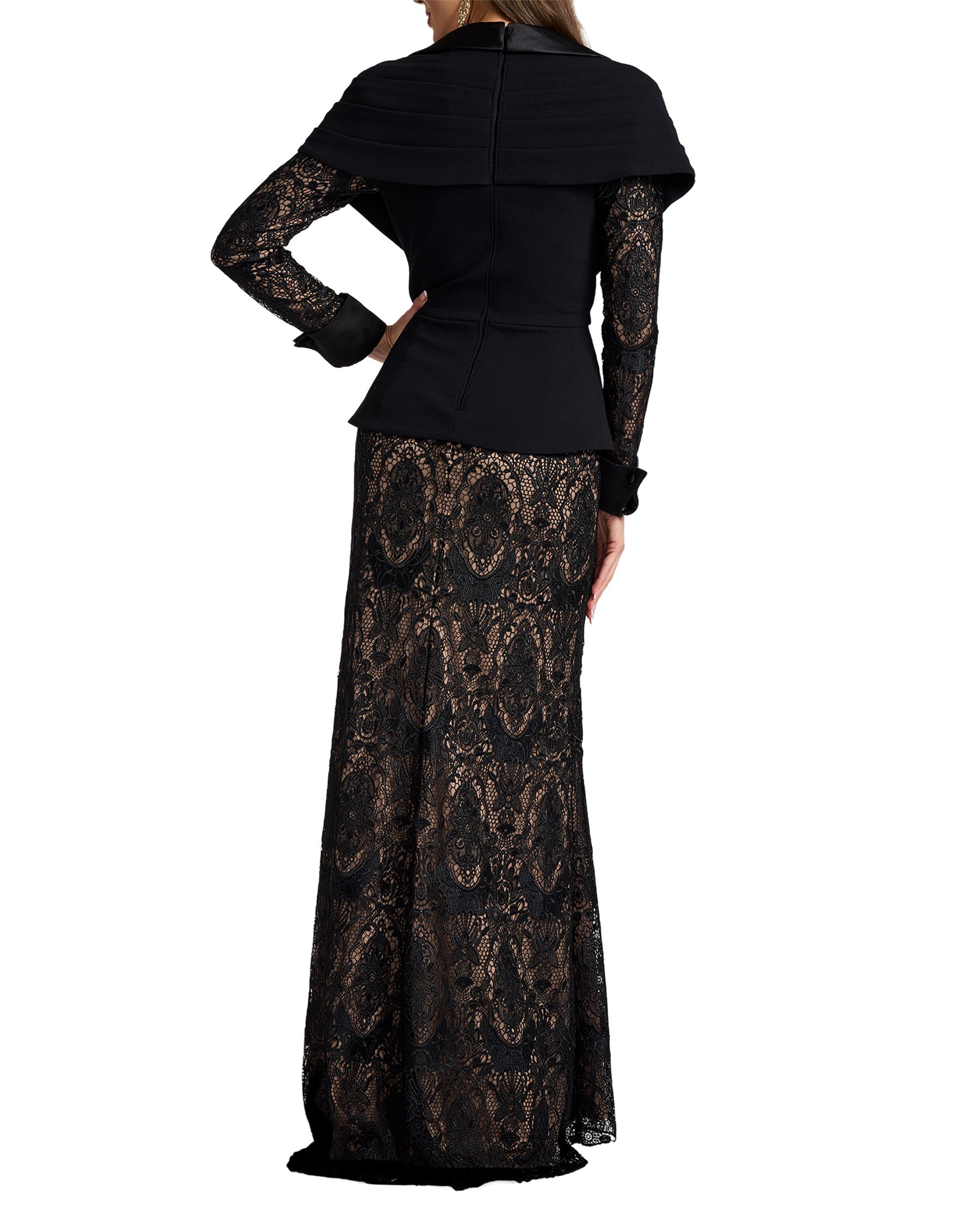 Tadashi Shoji Carlotta Lace Two-Piece Illusion Gown (Women) | Nordstrom