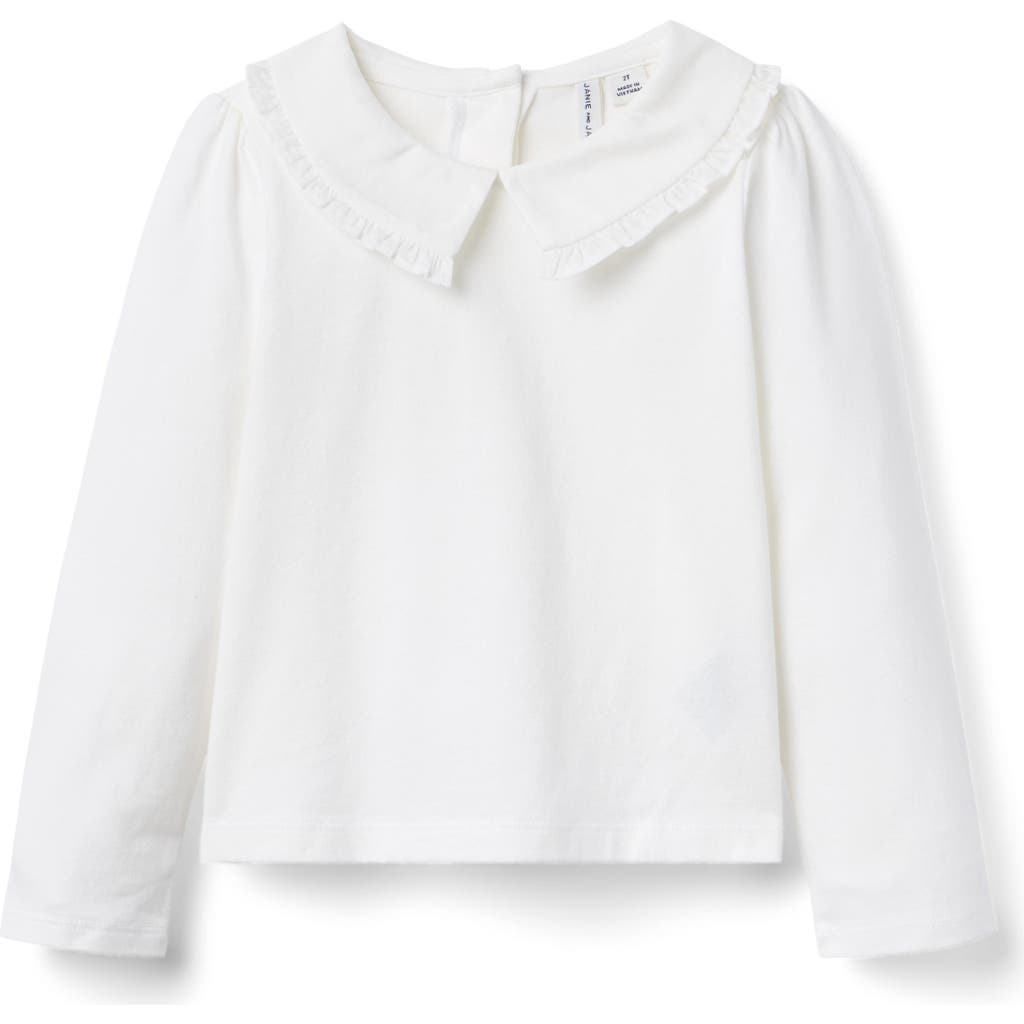 Janie And Jack Ruffle Collar Top In White