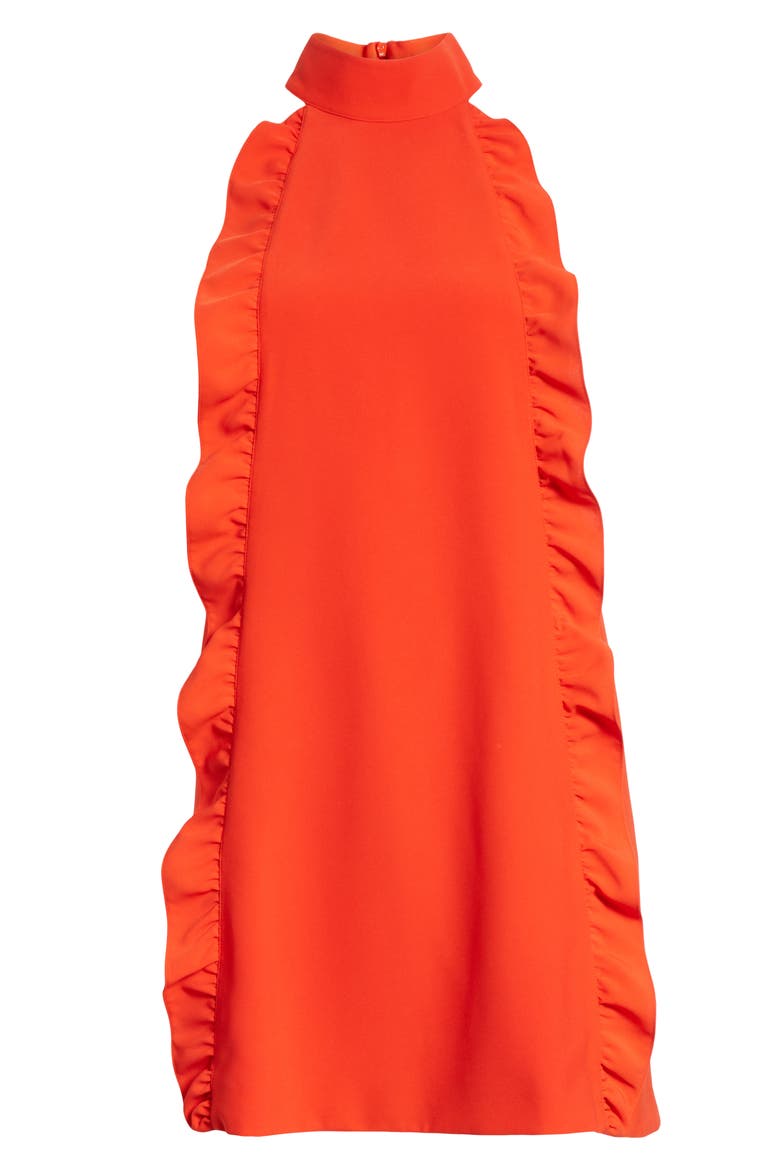 Torriya Ruffle Tunic Dress, Alternate, color, DARK ORANGE