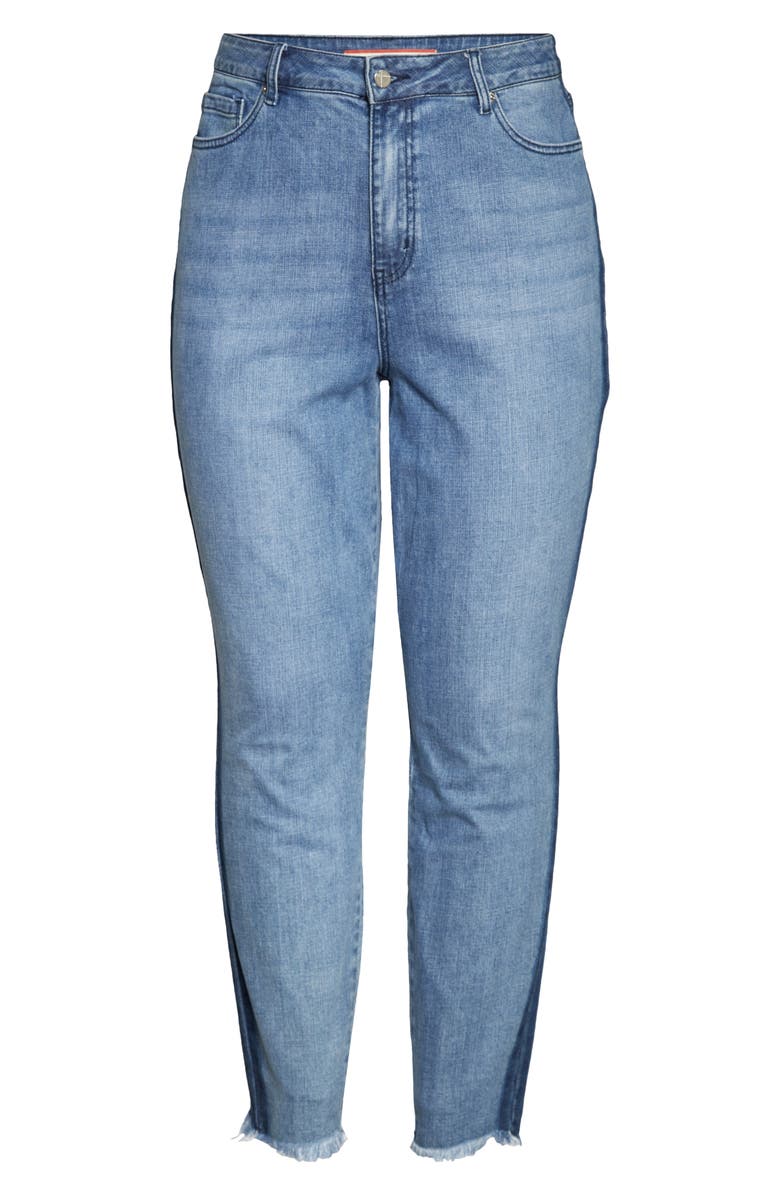 Standards & Practices Shadow Stripe High Waist Skinny Jeans, Alternate, color, Shadow