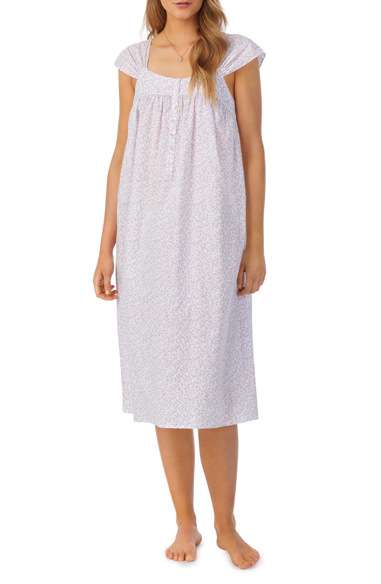 Eileen West Cap Sleeve Cotton Waltz Nightgown, Main, color, 
