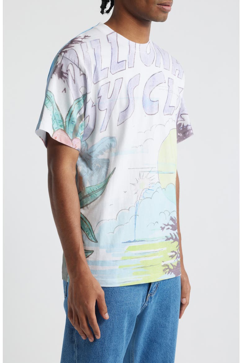 BB Sunrise Oversize Graphic T-Shirt, Alternate, color, WHITE