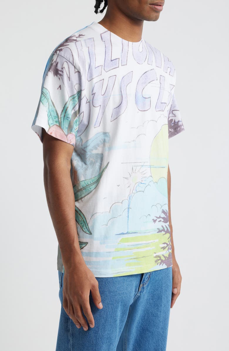 Billionaire Boys Club BB Sunrise Oversize Graphic T-Shirt, Alternate, color, White