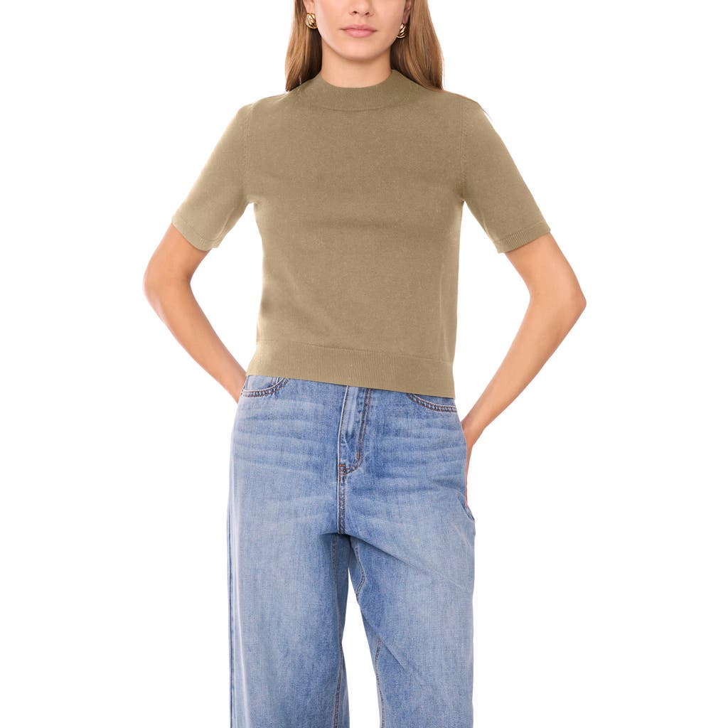 1.state Saddle Short Sleeve Sweater In Sunny Oak