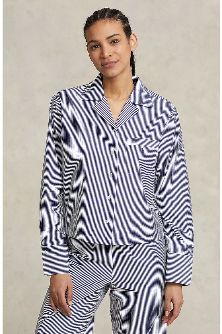 Cotton Poplin Pajamas, Alternate, color, PRL STRIPES