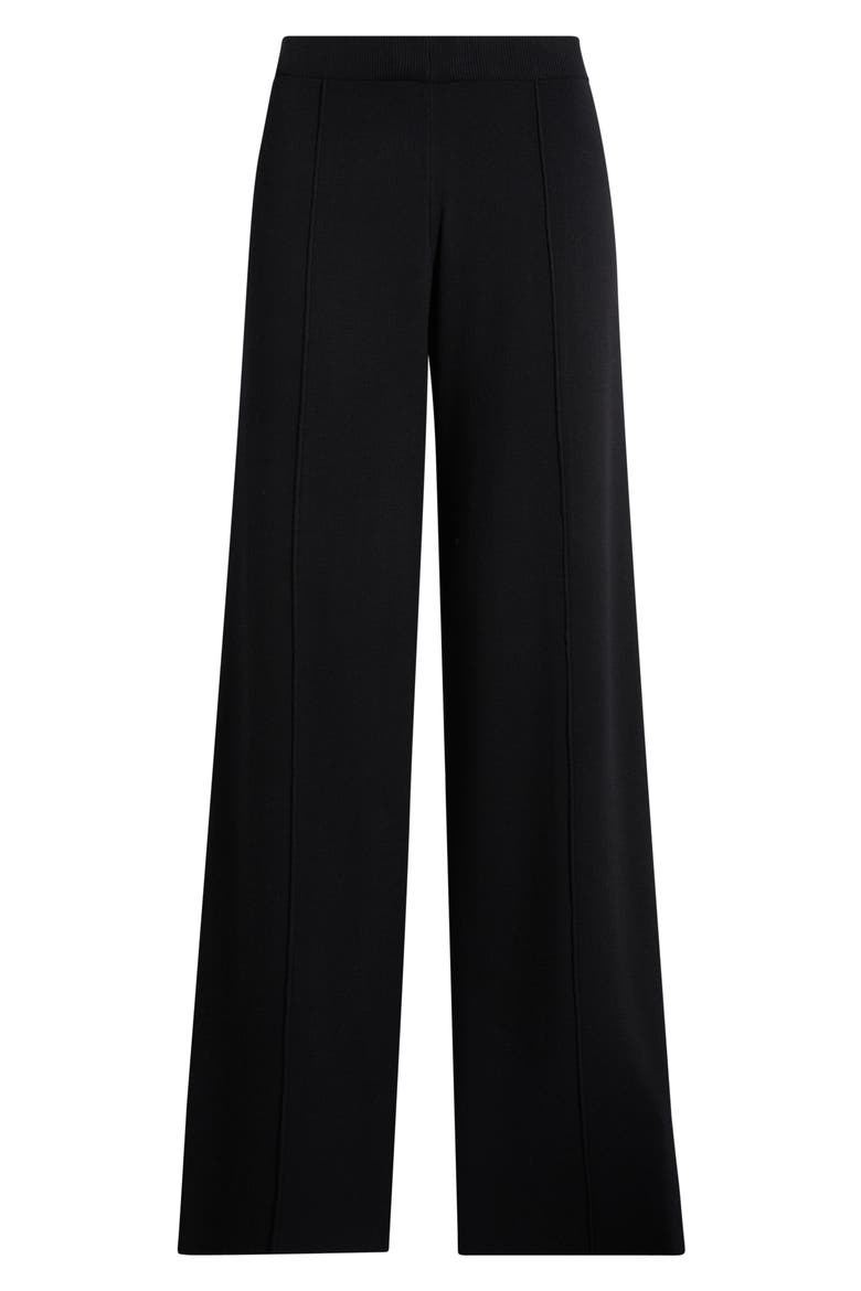 Wide Leg Sweater Knit Pants, Alternate, color, BLACK