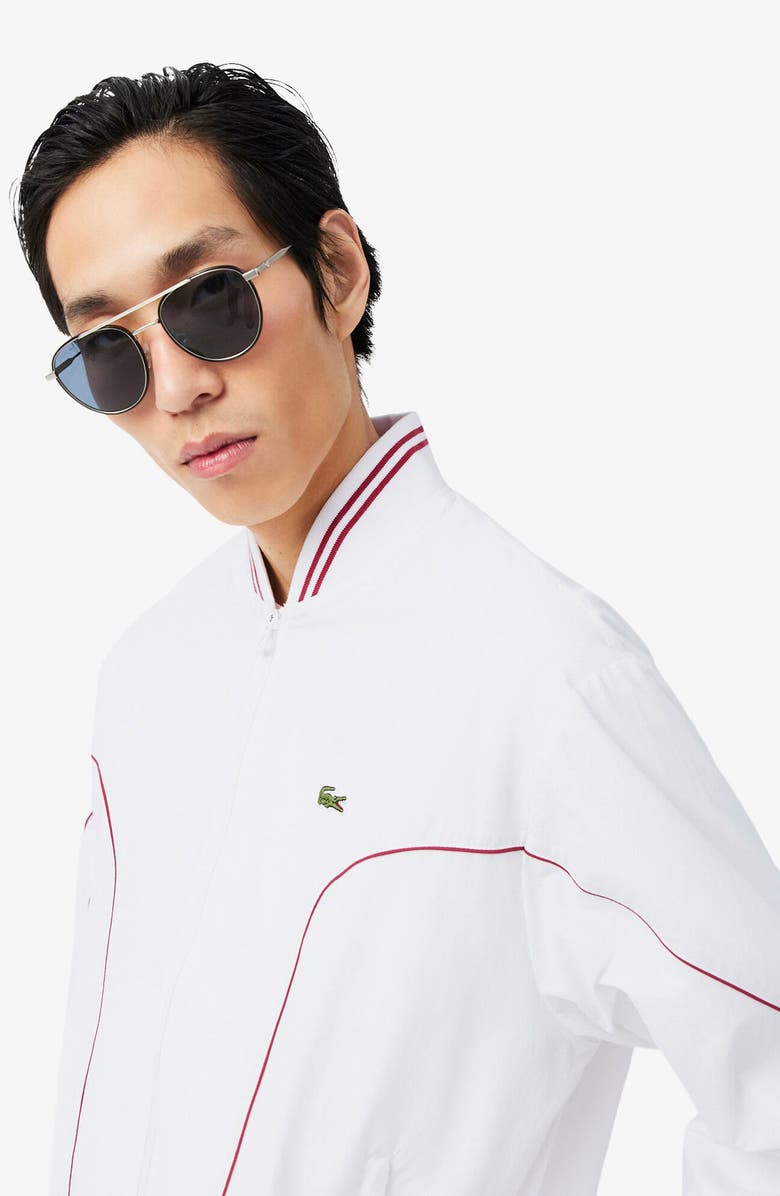 Lacoste Track Jacket, Alternate, color, White/ Bordeaux