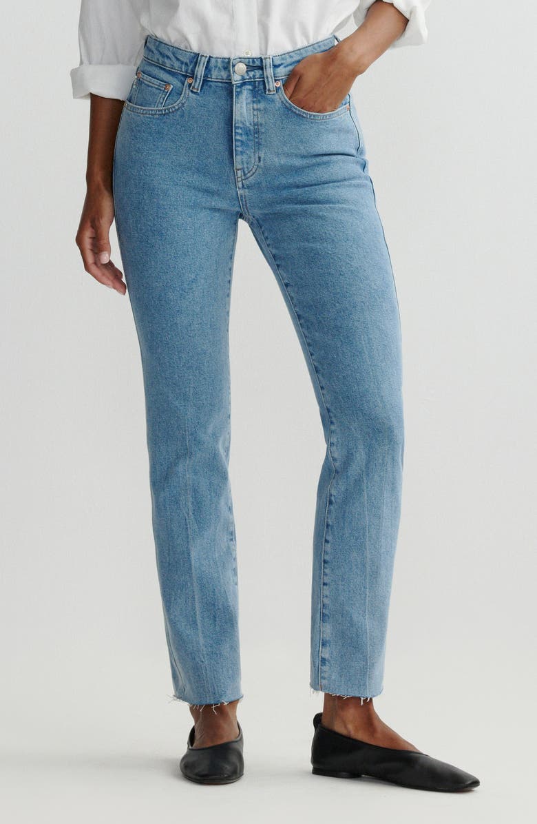 DL1961 Kristy High Waist Cigarette Jeans, Main, color, Adriatic Sea