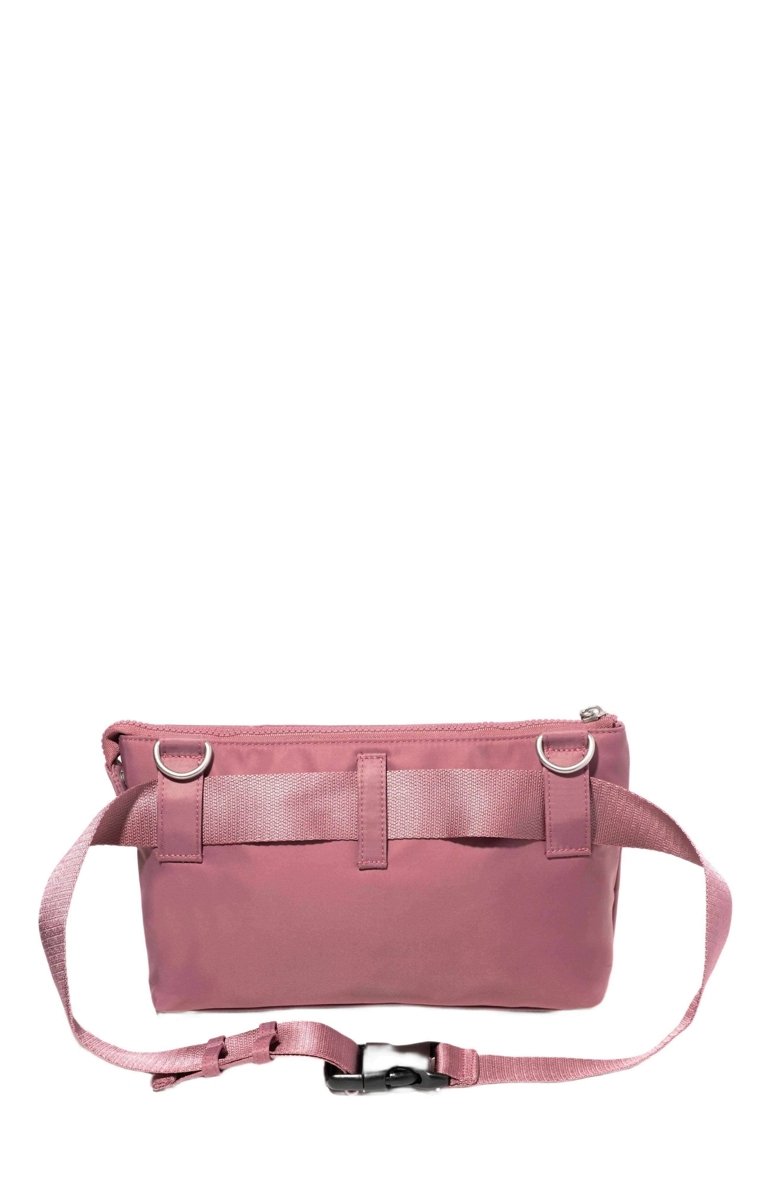 Pocket Belt Bag Convertible Crossbody Waist Pack, Alternate, color, Mauve Twill