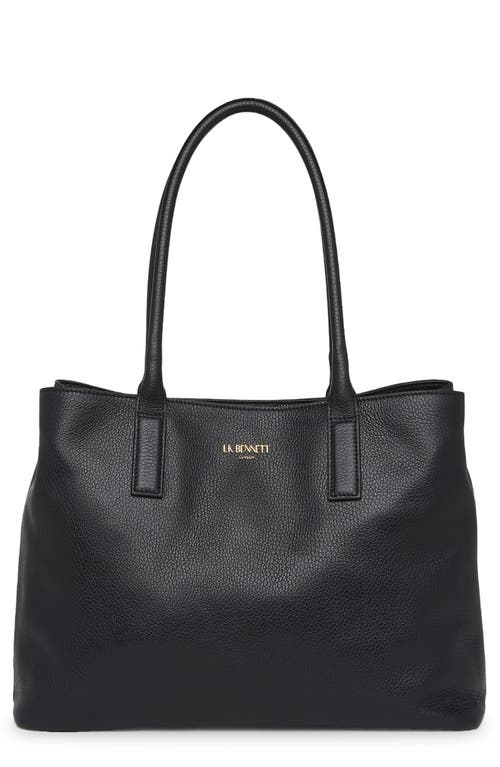 Lk Bennett Lillian Leather Tote In Black