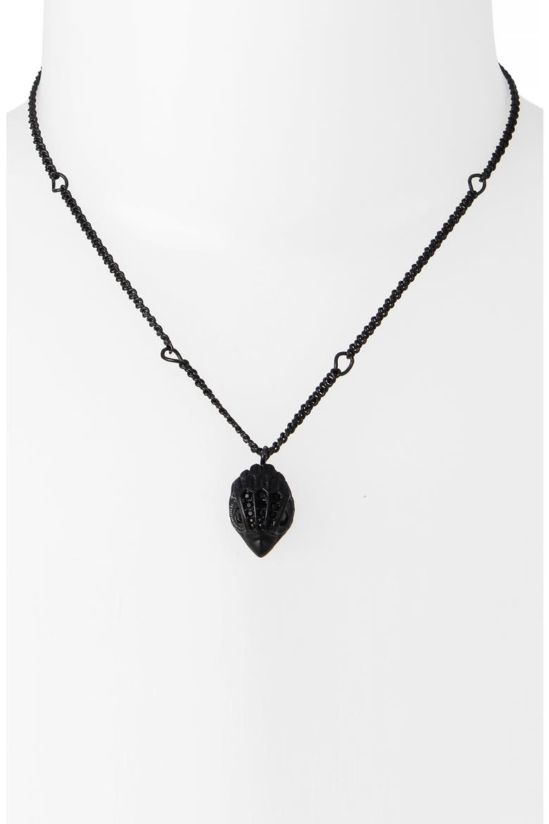 Eagle Pendant Necklace, Alternate, color, JET