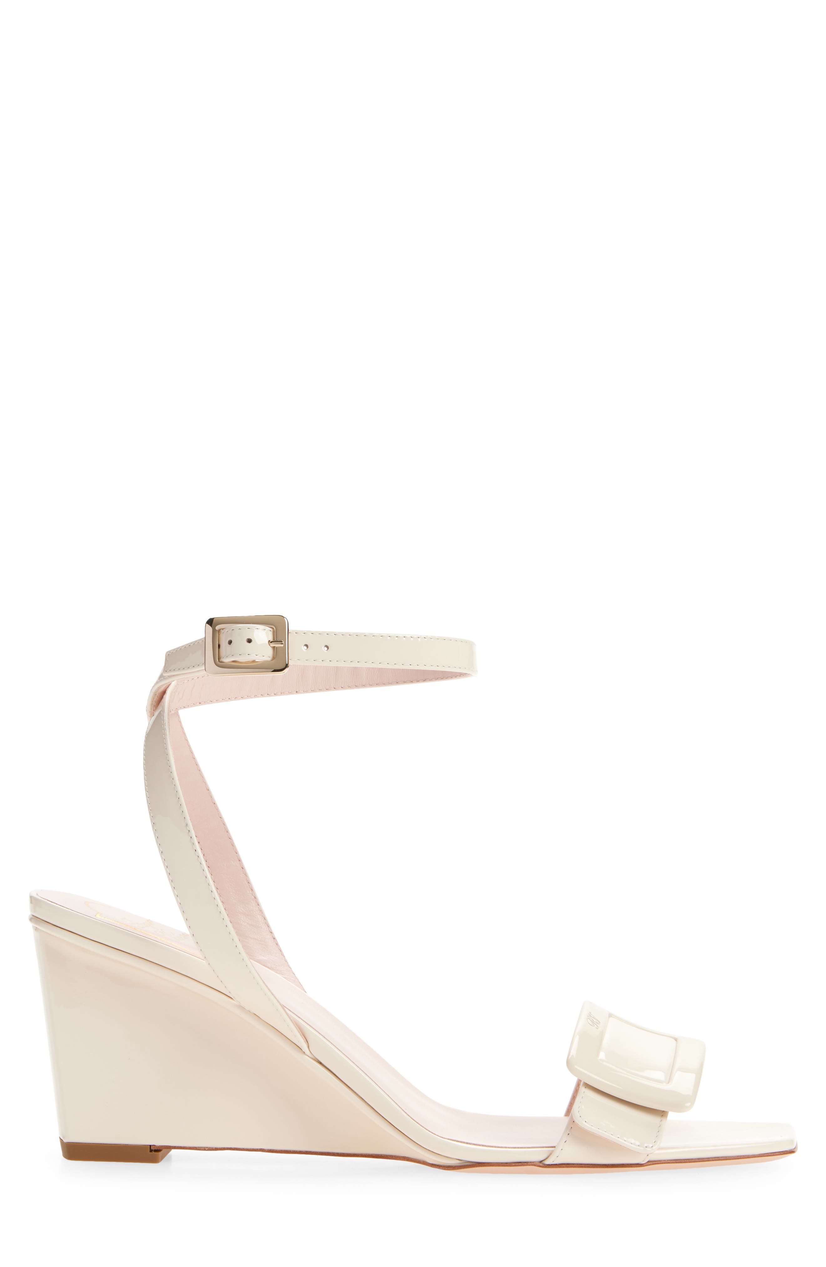 Roger Vivier Belle Vivier Ankle Strap Wedge Sandal, Alternate, color, Cire