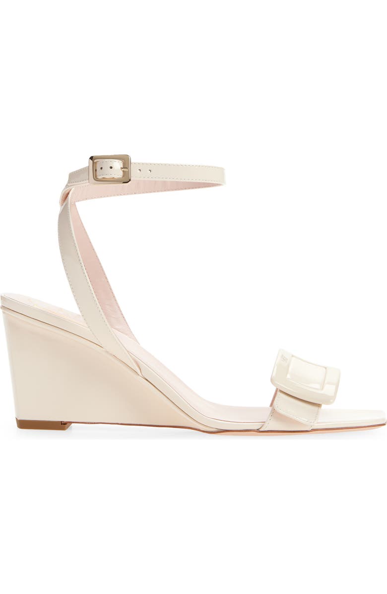 Roger Vivier Belle Vivier Ankle Strap Wedge Sandal, Alternate, color, Cire