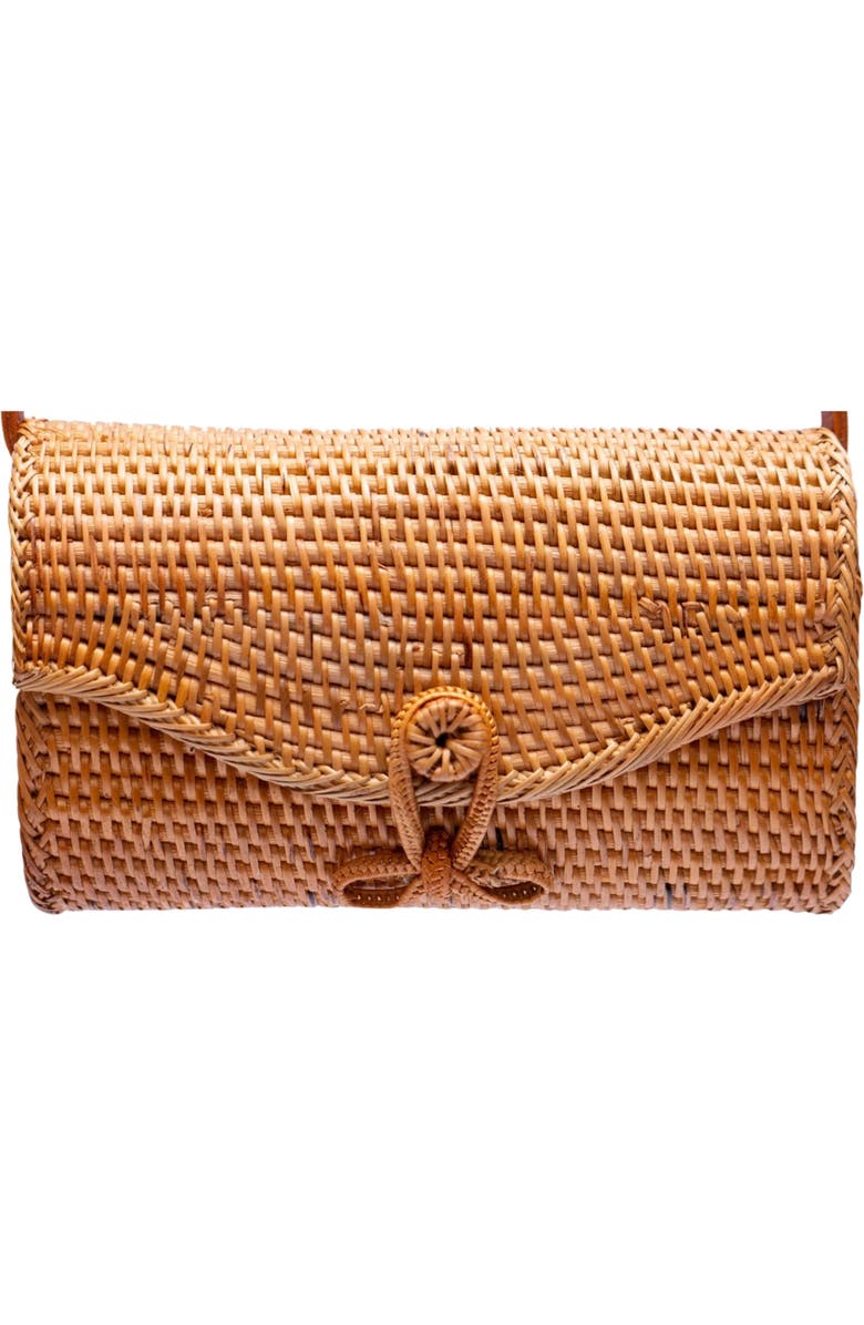 Jelavu Lana Handwoven Rattan Crossbody Bag, Main, color, Natural