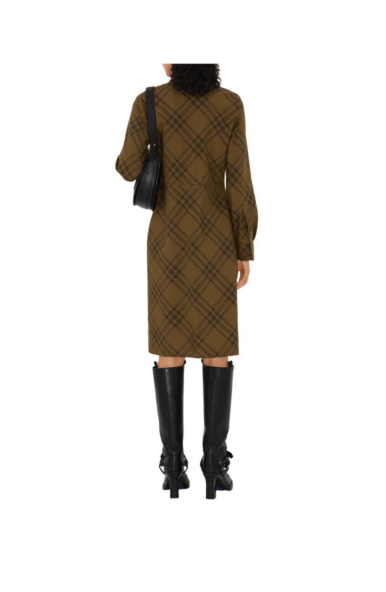Burberry Check Wool Blend Shirt Dress, Alternate, color, 