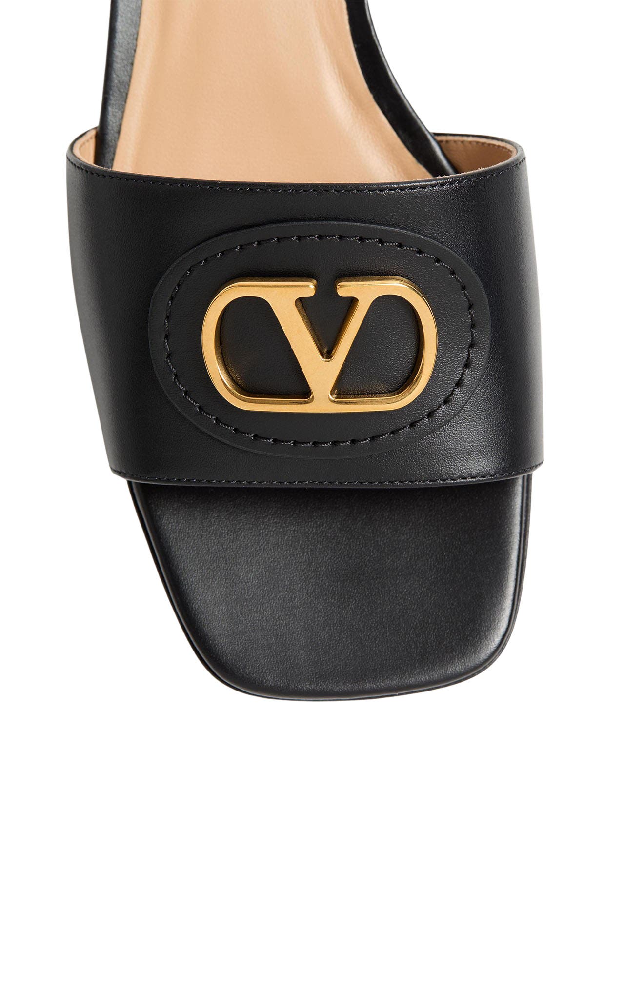 Valentino Garavani VLOGO Slide Sandal, Alternate, color, 