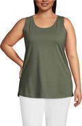 Lands' End Supima Cotton Tunic Tank Top
