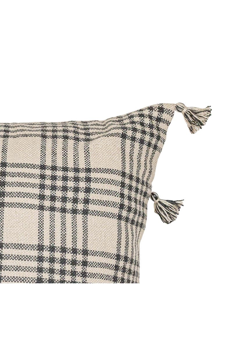 Remi Plaid Decorative Indoor/Outdoor Accent Throw Pillow, 30" x 30", Alternate, color, Gray