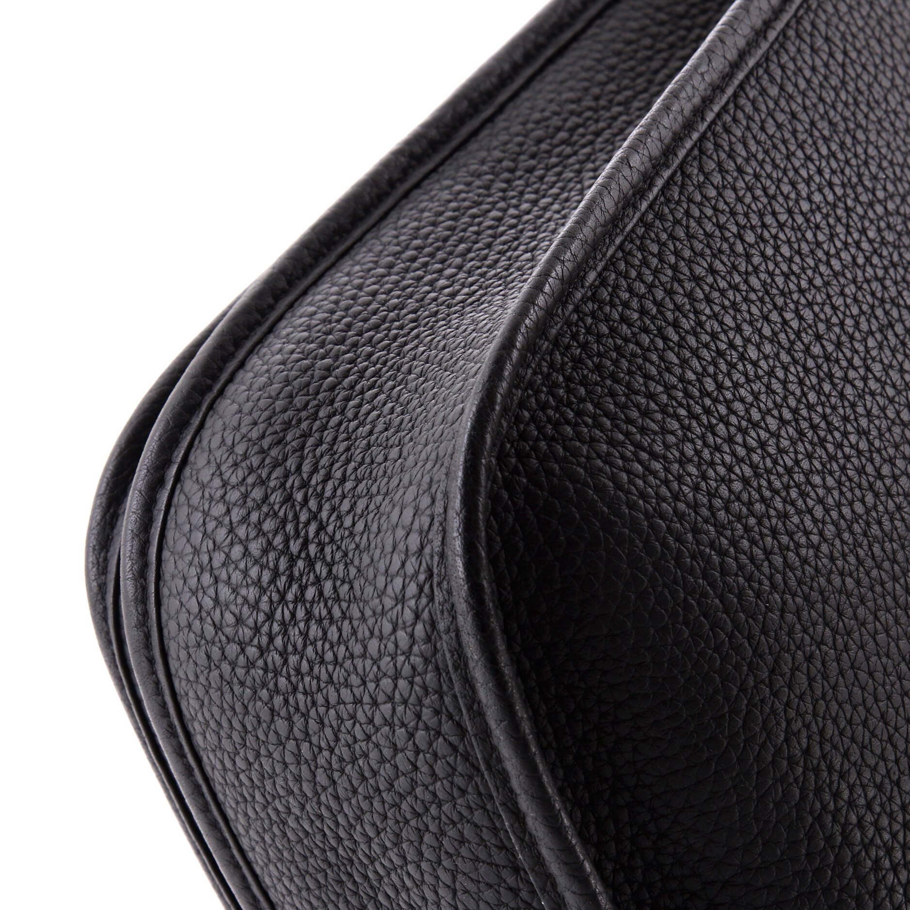 Pre-Owned Hermes Evelyne Bag Gen III Clemence PM, Alternate, color, Noir